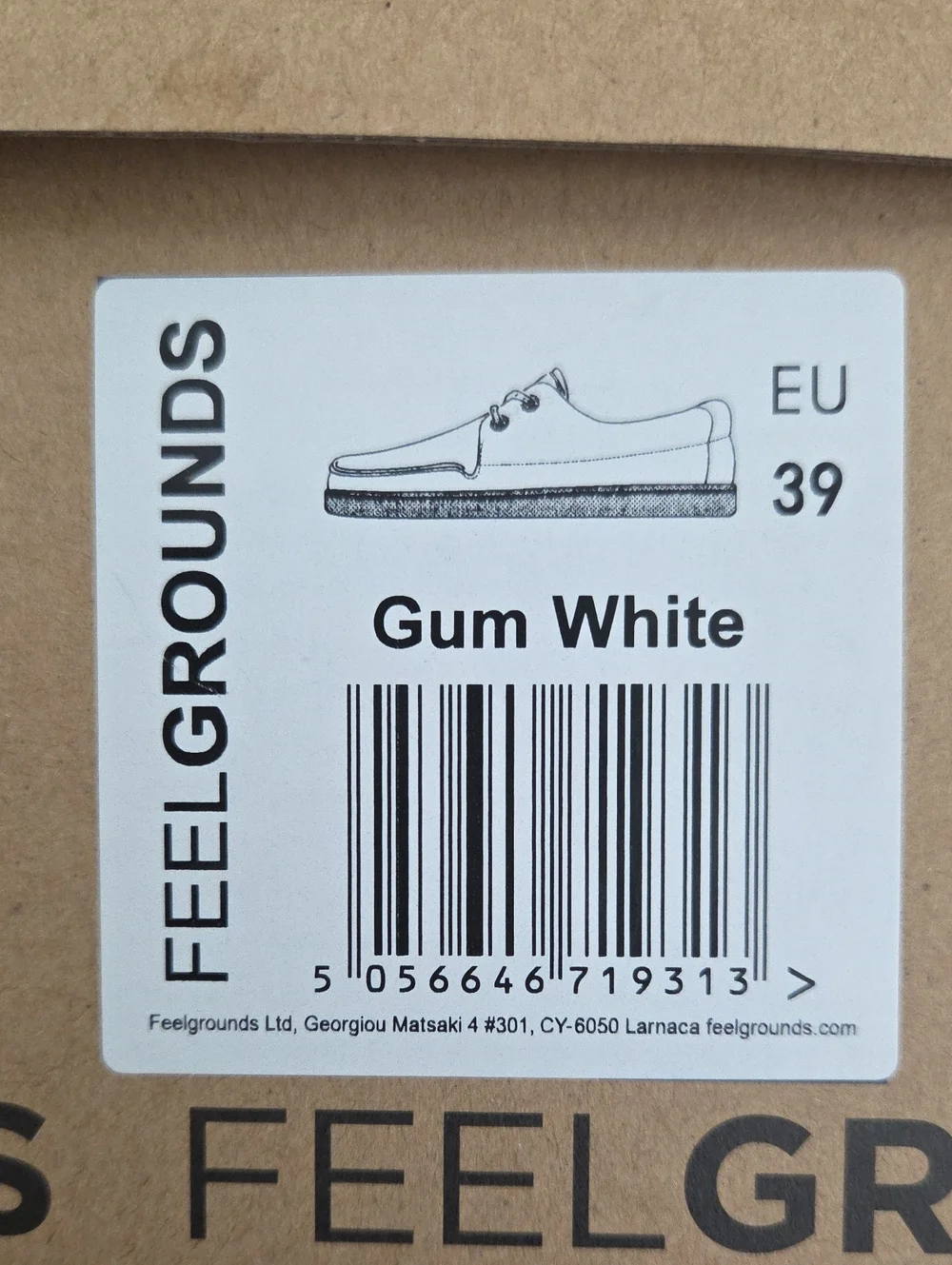 NIB, FEEL GROUNDS Canvas Lace-Up Shoes in White - EU size 39, NEVER WORN